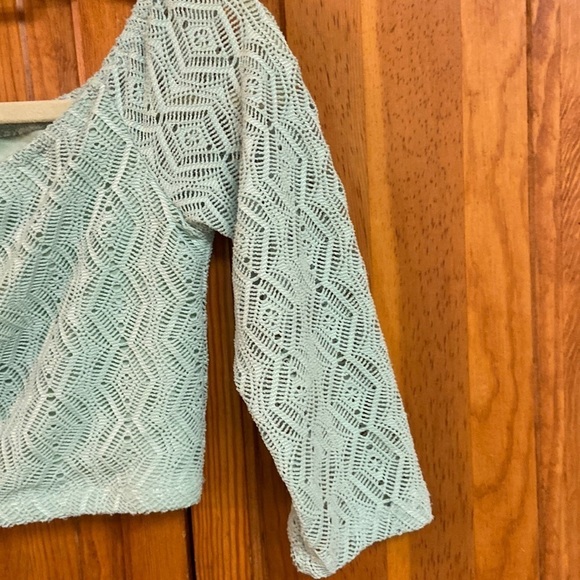 Forever 21 Mint Lace Lined Crop Top Small - Picture 8 of 8